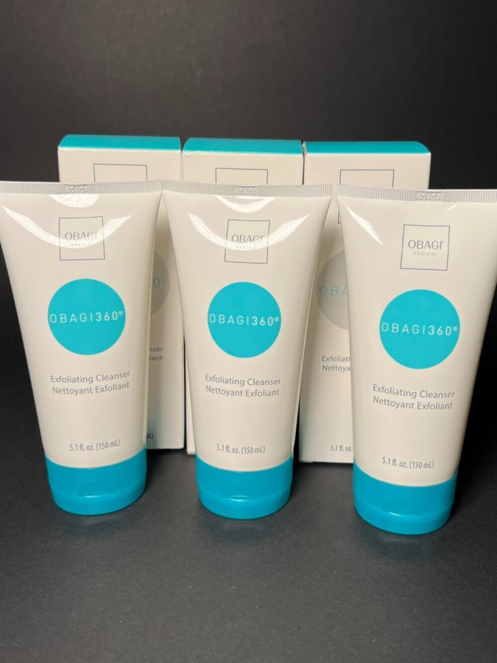 3 * Obagi 360 Exfoliating Cleanser Clogged Pores Smooth Radiant Complexion